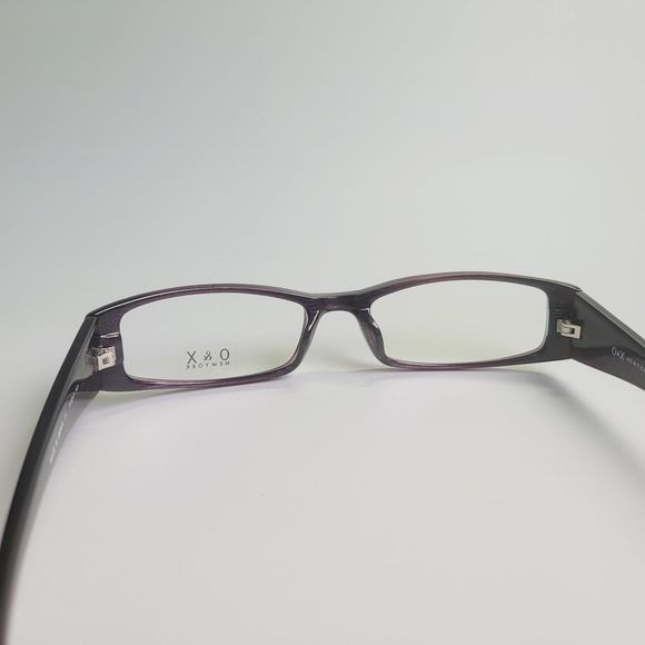 O&X New York OP-42 eyeglasses plum rectangular full frame thick 51-17 141 C7 - Picture 13 of 13